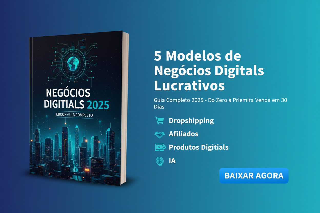 Negócios Digitais 2025 – Guia Prático para Criar Renda Online em 30 Dias (5 Modelos Lucrativos)